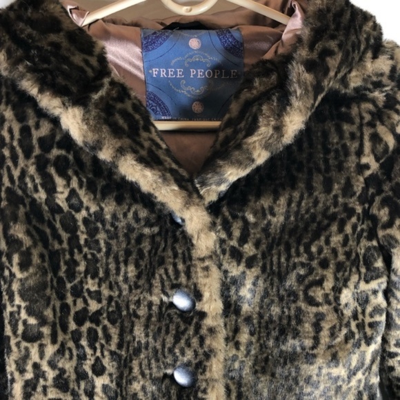 Free People Leopard Faux Fur Coat - Picture 10 of 16